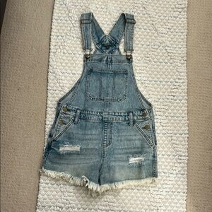 Denim Overall Shorts